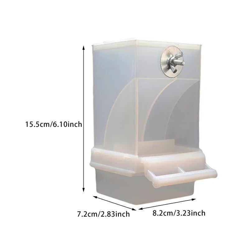 No Mess Bird Feeders Automatic Parrot Feeder Drinker Acrylic Seed Food Container Cage Accessories For Small And Medium Parakeets - Slobuy
