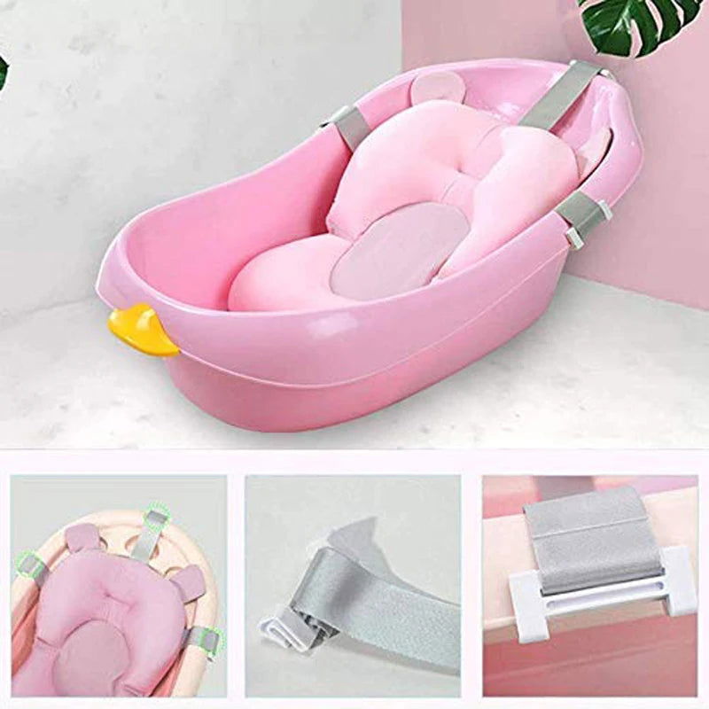 Non-slip Baby Bath Mat Tub Baby Shower Portable Mattress Air Mattress Comfort Pad Cute Wind Newborn Bathroom Safety Products - Slobuy