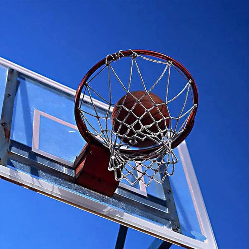 Non Whip Replacement Basketball Net Durable Rugged Nylon Hoop Goal Rim Mesh Standard Basketball Net - Slobuy
