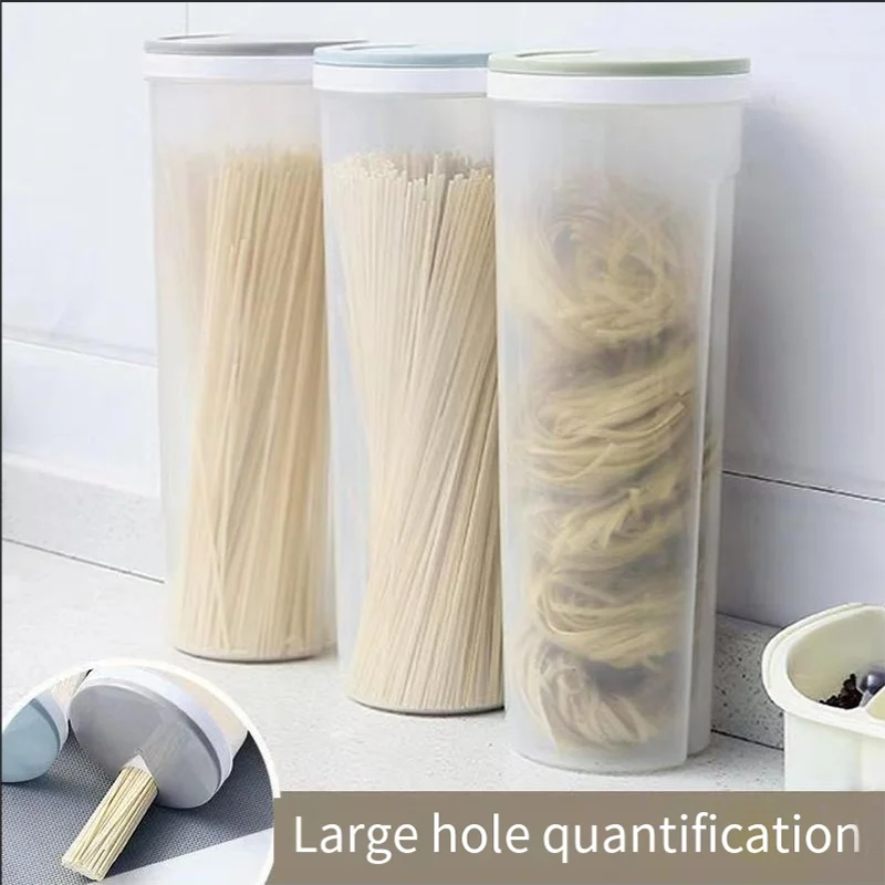 Noodles Sealed Can Kitchen Accessories Food Grade Plastic Kitchen Storage & Organization Quantitative Divided Can Storage Box - Slobuy