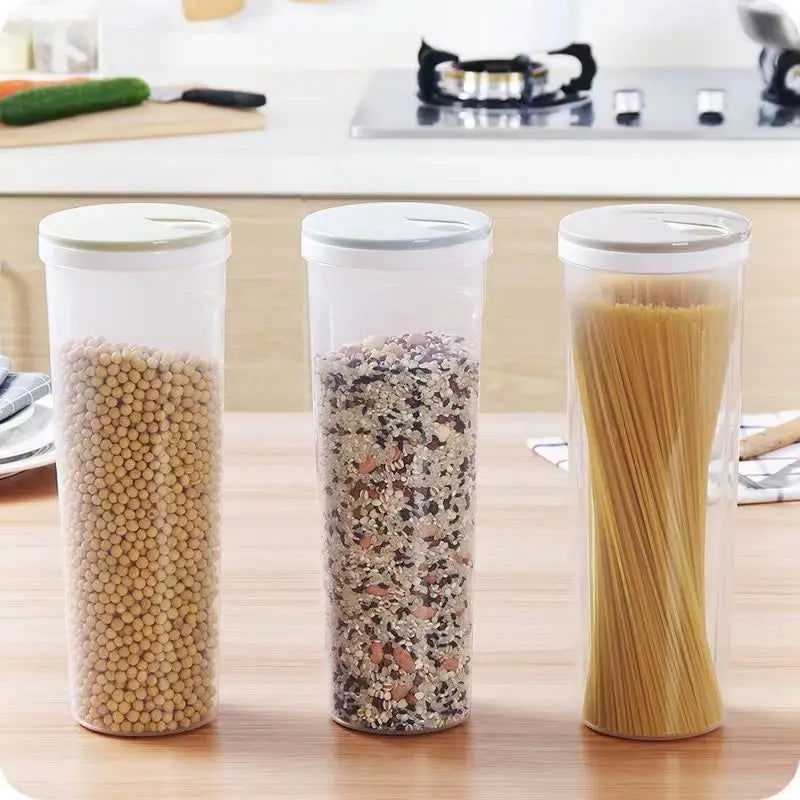 Noodles Sealed Can Kitchen Accessories Food Grade Plastic Kitchen Storage & Organization Quantitative Divided Can Storage Box - Slobuy