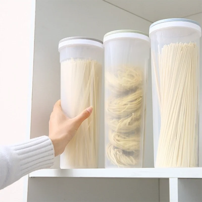 Noodles Sealed Can Kitchen Accessories Food Grade Plastic Kitchen Storage & Organization Quantitative Divided Can Storage Box - Slobuy