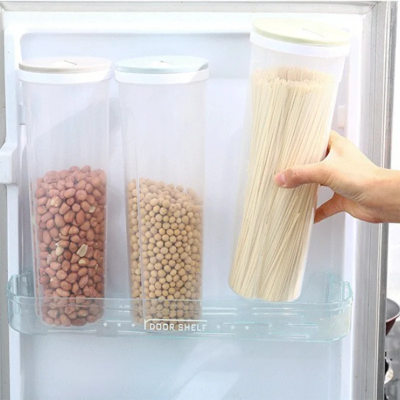 Noodles Sealed Can Kitchen Accessories Food Grade Plastic Kitchen Storage & Organization Quantitative Divided Can Storage Box - Slobuy