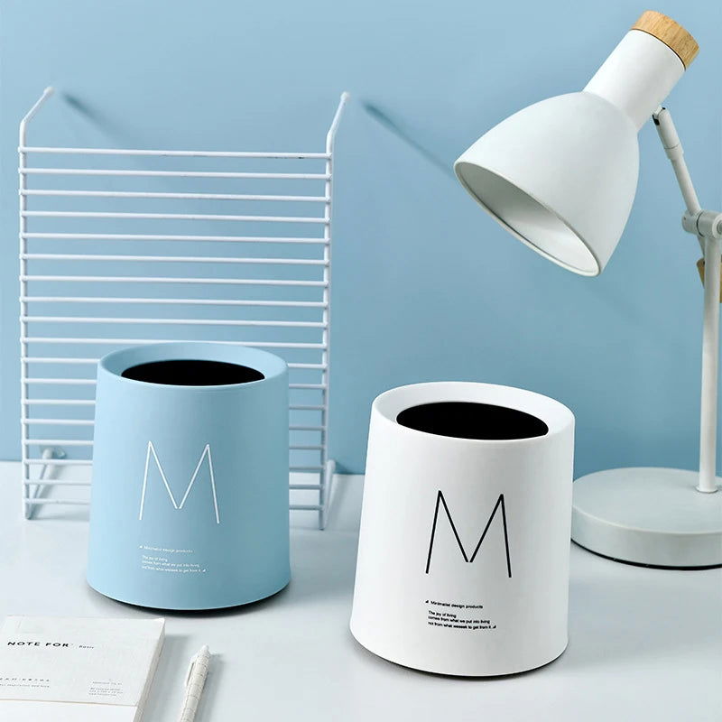 Nordic Desktop Double-Layer Mini Trash Can Household Coffee Table Desk Bedside Storage Bucket Can Be Customized Office Can - Slobuy