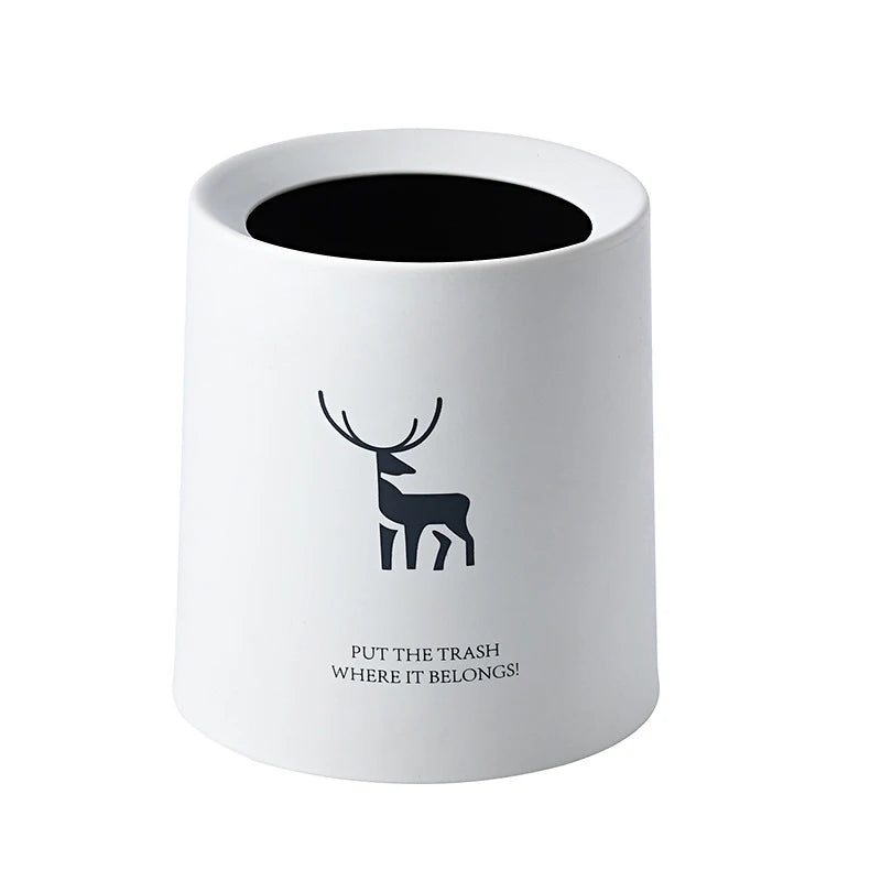 Nordic Desktop Double-Layer Mini Trash Can Household Coffee Table Desk Bedside Storage Bucket Can Be Customized Office Can - Slobuy