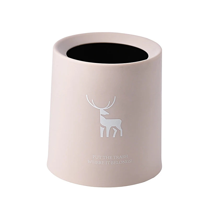 Nordic Desktop Double-Layer Mini Trash Can Household Coffee Table Desk Bedside Storage Bucket Can Be Customized Office Can - Slobuy