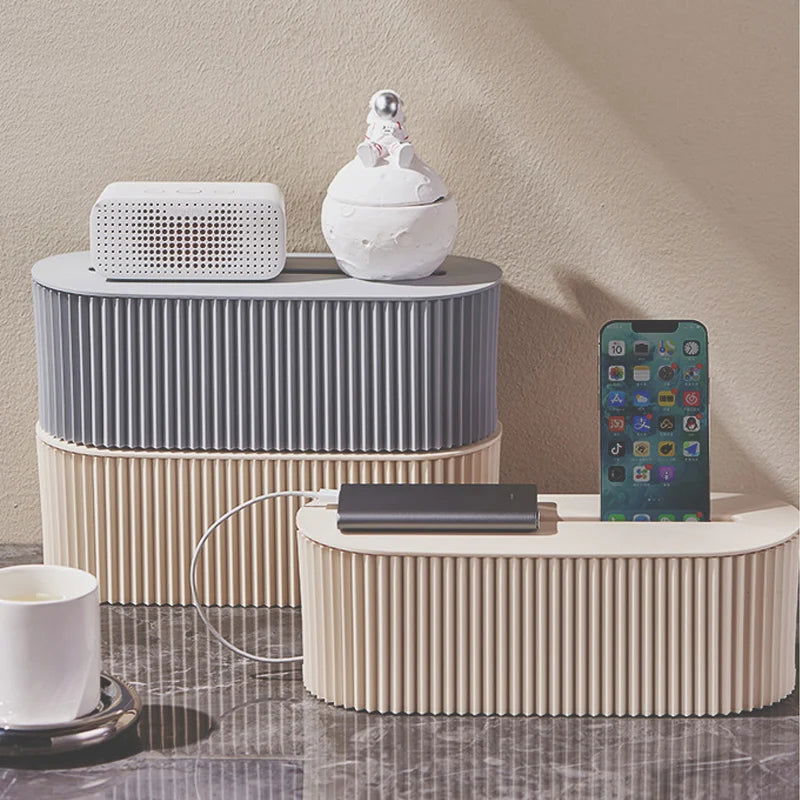 Nordic Plug Board Storage Box Cable Wire Organizer Case Socket Wireless WiFi Router Bracelet Desktop Data Line Plug Holder Shelf - Slobuy