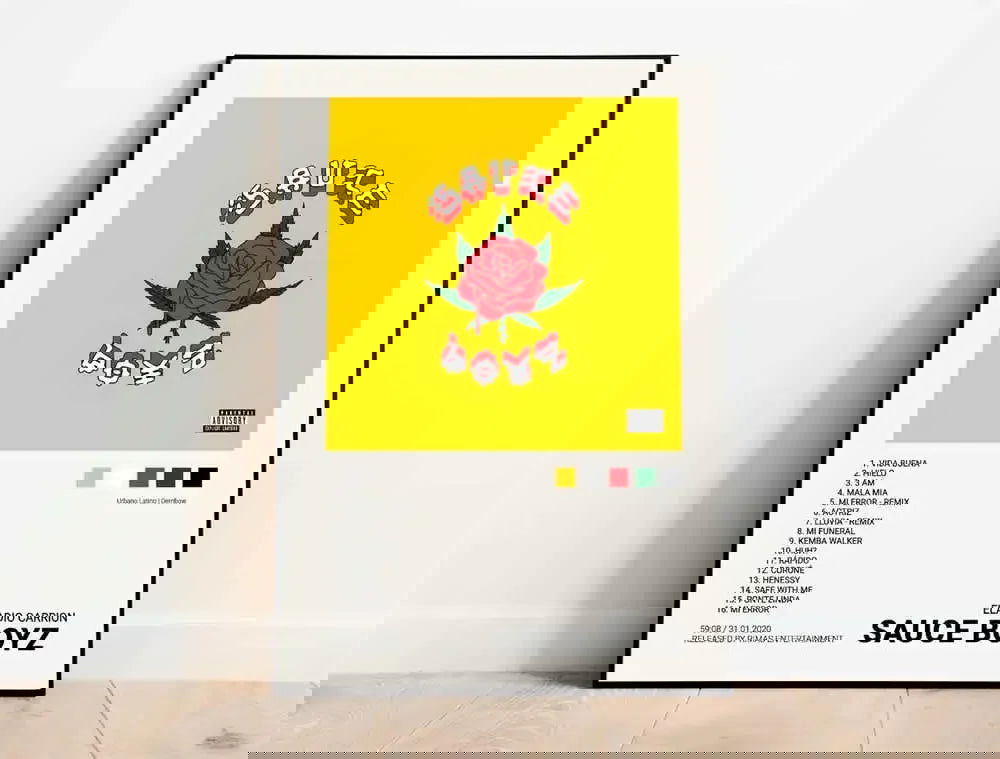 Nordic Pop Rapper Quevedo Poster Aesthetics Mora Feid Eladio Carrion Rauw AlejanDro Music Album Canvas Print Wall Art Room Decor - Slobuy
