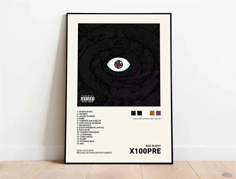 Nordic Pop Rapper Quevedo Poster Aesthetics Mora Feid Eladio Carrion Rauw AlejanDro Music Album Canvas Print Wall Art Room Decor - Slobuy