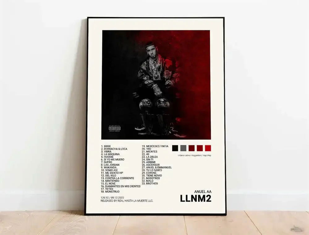Nordic Pop Rapper Quevedo Poster Aesthetics Mora Feid Eladio Carrion Rauw AlejanDro Music Album Canvas Print Wall Art Room Decor - Slobuy
