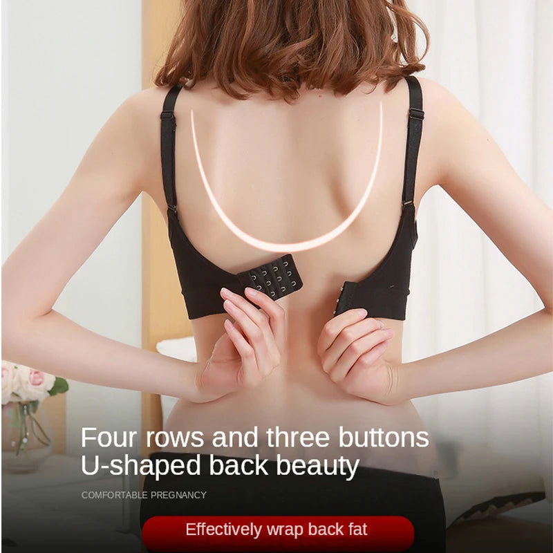 Nursing Bra Wirefree Breastfeeding Underwear Maternity Women Prevent Sagging Pregnancy Clothes Breathable Material Feeding Bras - Slobuy