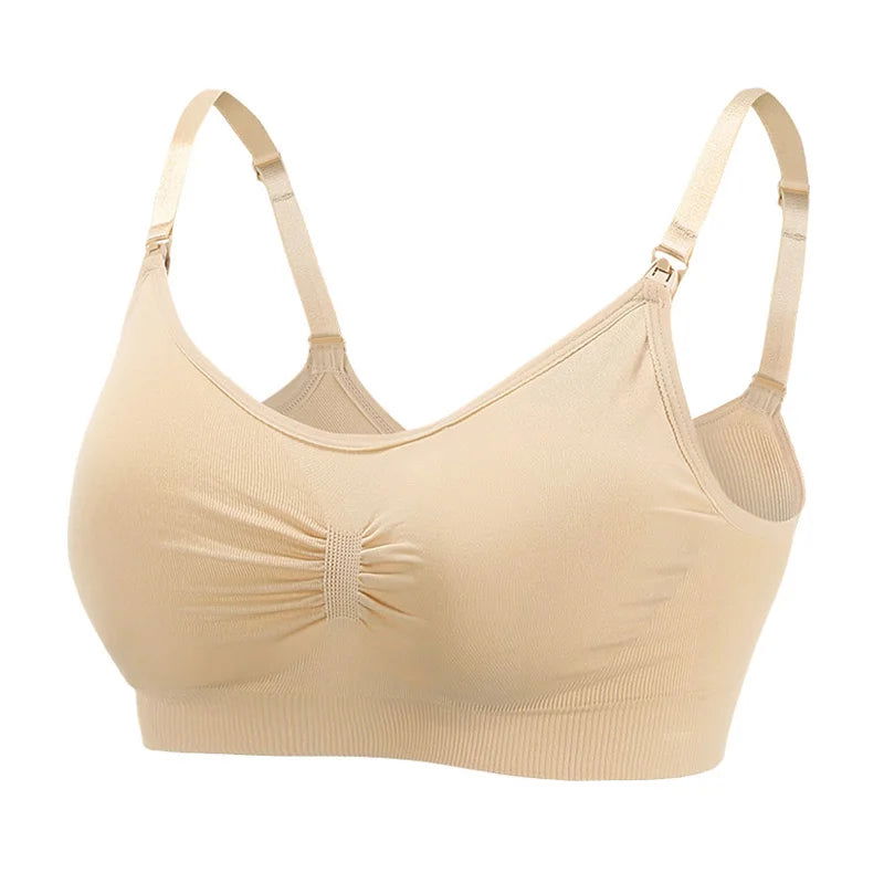 Nursing Bra Wirefree Breastfeeding Underwear Maternity Women Prevent Sagging Pregnancy Clothes Breathable Material Feeding Bras - Slobuy