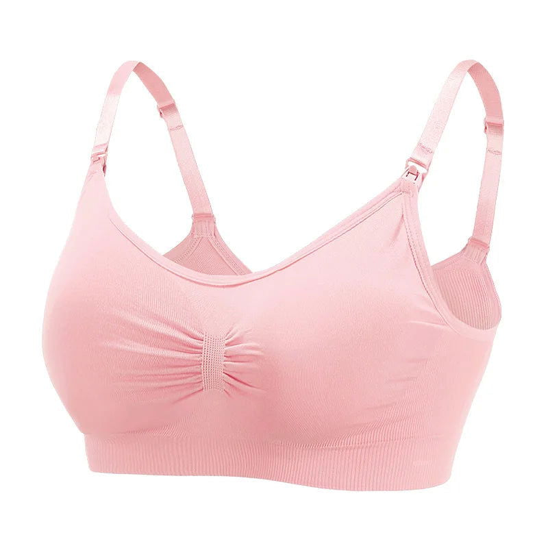 Nursing Bra Wirefree Breastfeeding Underwear Maternity Women Prevent Sagging Pregnancy Clothes Breathable Material Feeding Bras - Slobuy