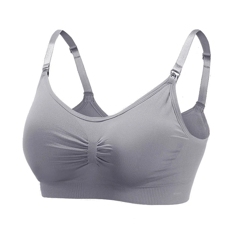 Nursing Bra Wirefree Breastfeeding Underwear Maternity Women Prevent Sagging Pregnancy Clothes Breathable Material Feeding Bras - Slobuy