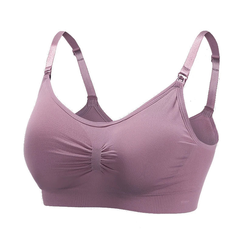 Nursing Bra Wirefree Breastfeeding Underwear Maternity Women Prevent Sagging Pregnancy Clothes Breathable Material Feeding Bras - Slobuy