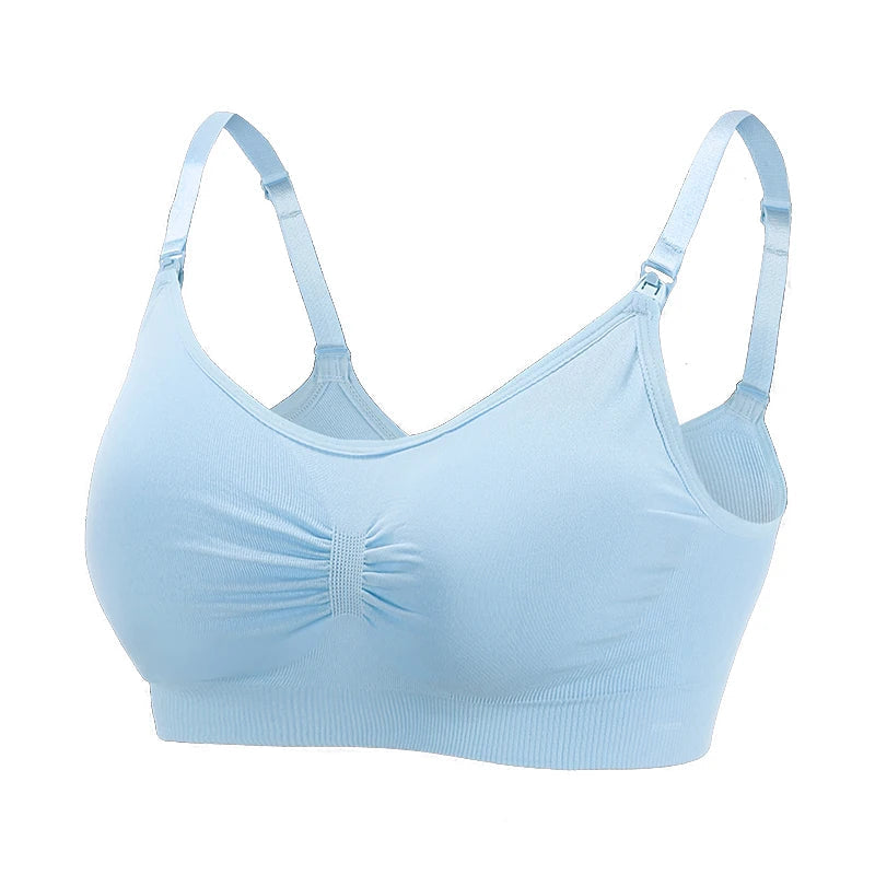 Nursing Bra Wirefree Breastfeeding Underwear Maternity Women Prevent Sagging Pregnancy Clothes Breathable Material Feeding Bras - Slobuy