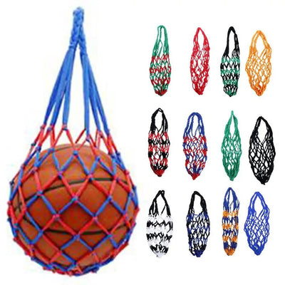 Nylon Basketball Carry Bag Youth Football Self Trainer Kick Net Soccer Volleyball Drawstring Ball Storage Bag - Slobuy