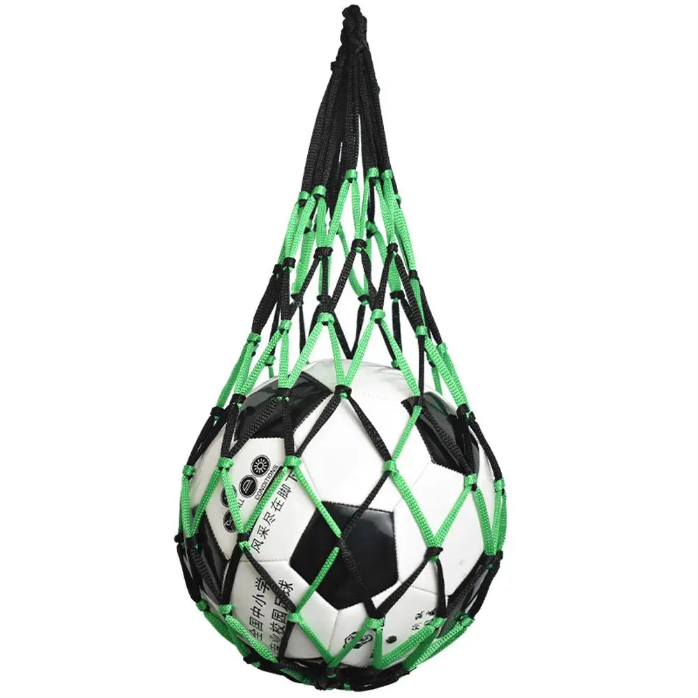 Nylon Basketball Carry Bag Youth Football Self Trainer Kick Net Soccer Volleyball Drawstring Ball Storage Bag - Slobuy