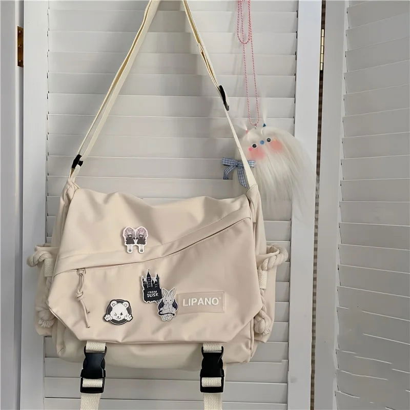 Nylon Handbags Shoulder Bag Large Capacity Crossbody Bags for Teenager Girls Men Harajuku Messenger Bag Student School Bags Sac - Slobuy