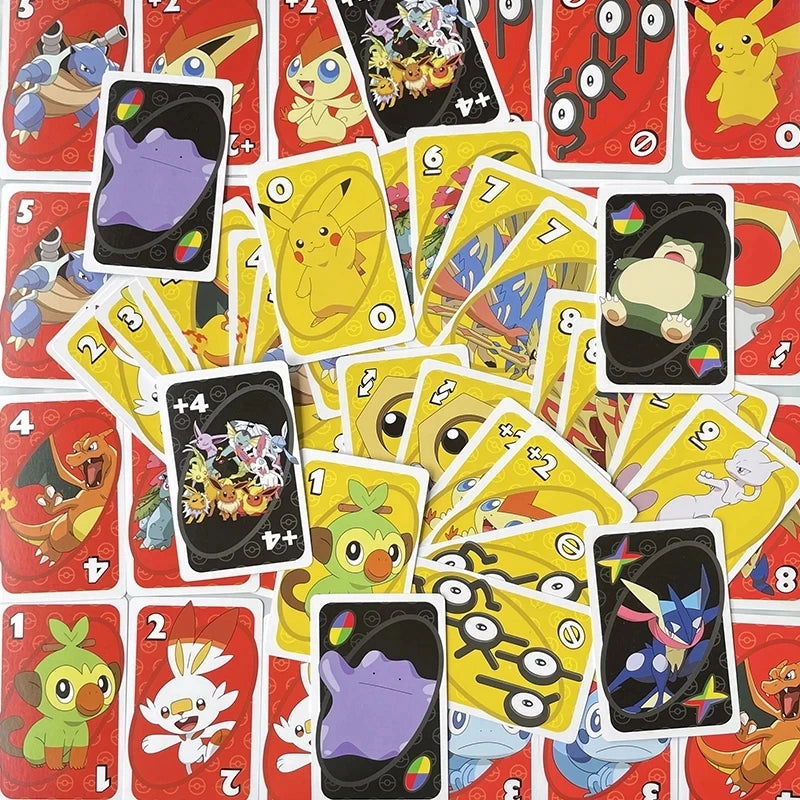 ONE FLIP! Board Games Playing Cards UNO Pikachu Harry Narutos Christmas Card Table Game for Children Adults Birthday Gifts Toys - Slobuy