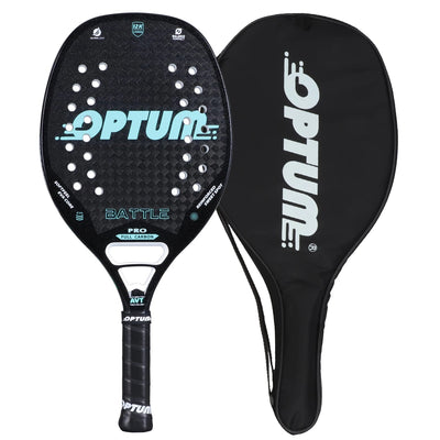 OPTUM BATTLE 12K Carbon Fiber Rough Surface Beach Tennis Racket With Cover Bag - Slobuy