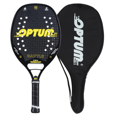 OPTUM BATTLE 12K Carbon Fiber Rough Surface Beach Tennis Racket With Cover Bag - Slobuy