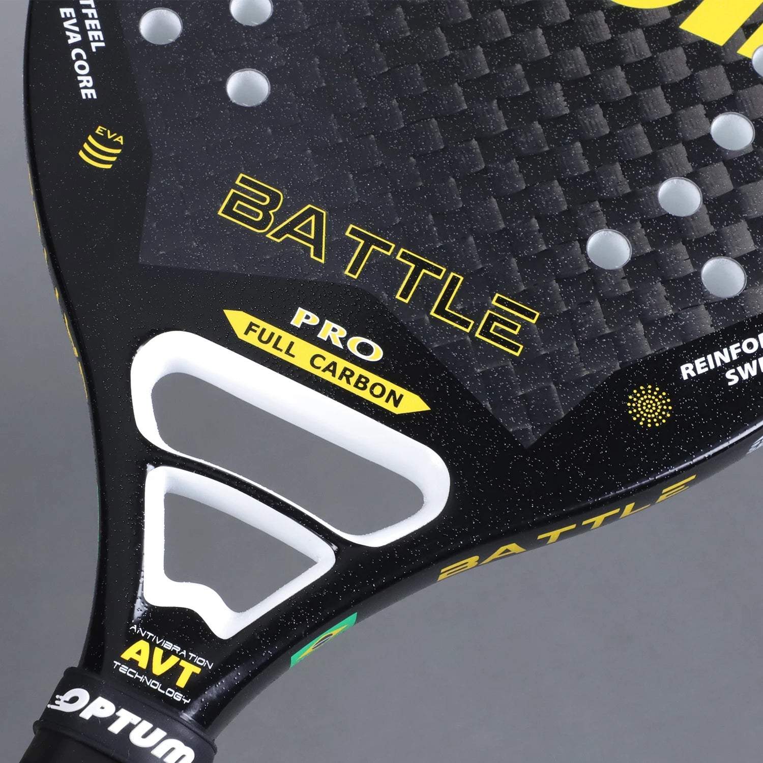 OPTUM BATTLE 12K Carbon Fiber Rough Surface Beach Tennis Racket With Cover Bag - Slobuy