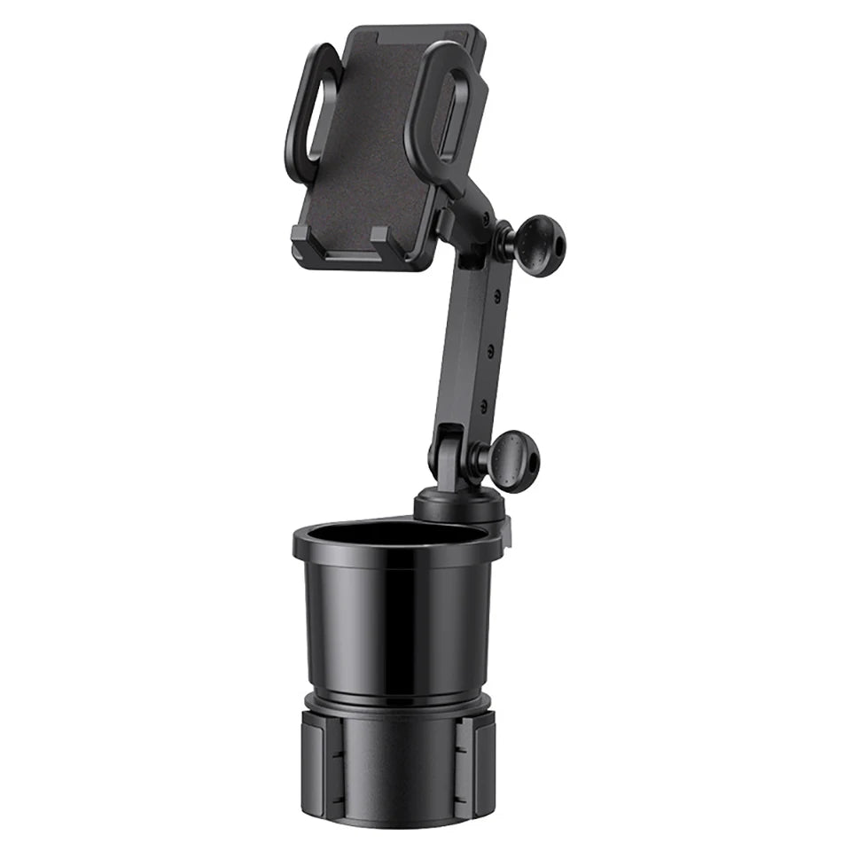 OUTMIX Car Cup Holder Expander with Cell Phone Mount 360 Rotation Cup Holder Expander Smartphone Mount Auto Interior Accessories - Slobuy