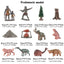 Oenux Montessori Miniature Lion Shark Horse Dinosaur Animals Model Set Action Figures Figurine Zoo Cute Education Kids Toy Gift - Slobuy