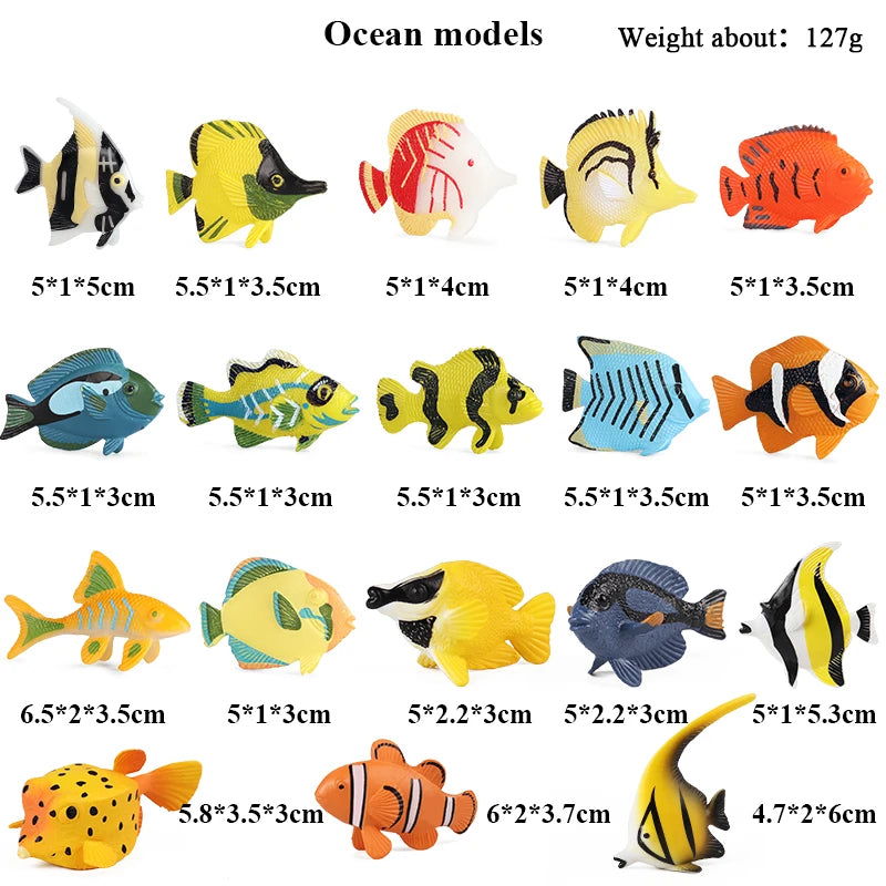 Oenux Montessori Miniature Lion Shark Horse Dinosaur Animals Model Set Action Figures Figurine Zoo Cute Education Kids Toy Gift - Slobuy