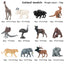 Oenux Montessori Miniature Lion Shark Horse Dinosaur Animals Model Set Action Figures Figurine Zoo Cute Education Kids Toy Gift - Slobuy