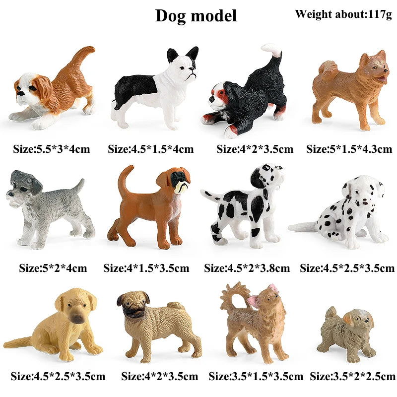 Oenux Montessori Miniature Lion Shark Horse Dinosaur Animals Model Set Action Figures Figurine Zoo Cute Education Kids Toy Gift - Slobuy
