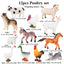 Oenux Montessori Miniature Lion Shark Horse Dinosaur Animals Model Set Action Figures Figurine Zoo Cute Education Kids Toy Gift - Slobuy