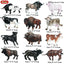 Oenux Montessori Miniature Lion Shark Horse Dinosaur Animals Model Set Action Figures Figurine Zoo Cute Education Kids Toy Gift - Slobuy