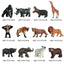 Oenux Montessori Miniature Lion Shark Horse Dinosaur Animals Model Set Action Figures Figurine Zoo Cute Education Kids Toy Gift - Slobuy