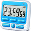 LCD Display Digital Kitchen Timer with Mute/Loud Alarm Switch ON/Off Switch 24 Hour Clock Alarm for Kids Teachers Cooking - Slobuy