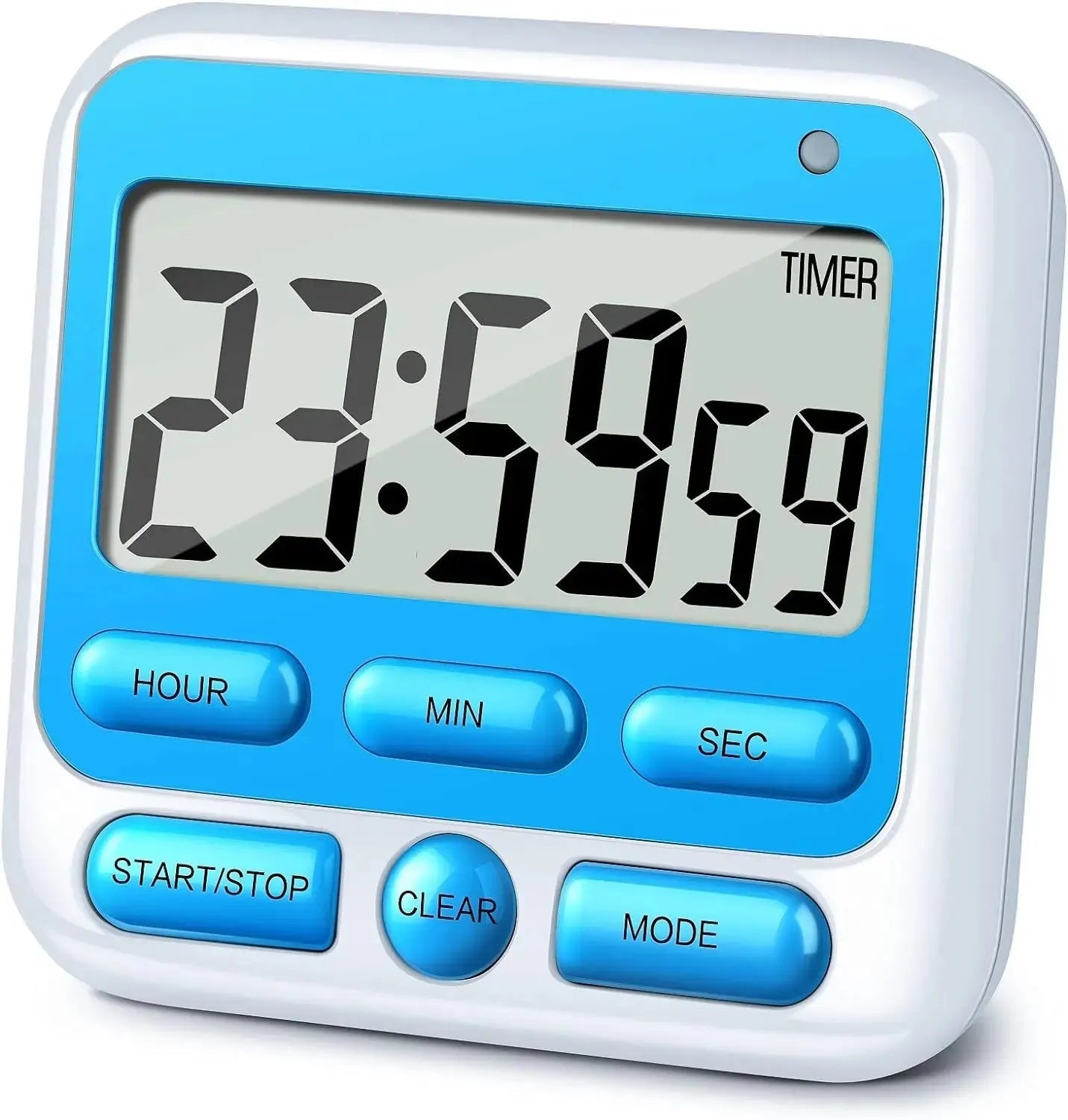 LCD Display Digital Kitchen Timer with Mute/Loud Alarm Switch ON/Off Switch 24 Hour Clock Alarm for Kids Teachers Cooking - Slobuy