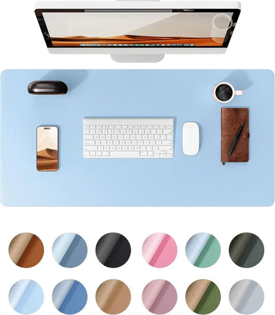 Office Desk Mat,Non-Slip PU Leather Desk Blotter, Computer Desk Pad, Waterproof Desk Writing Pad for Office and Home 60cm x 35cm - Slobuy