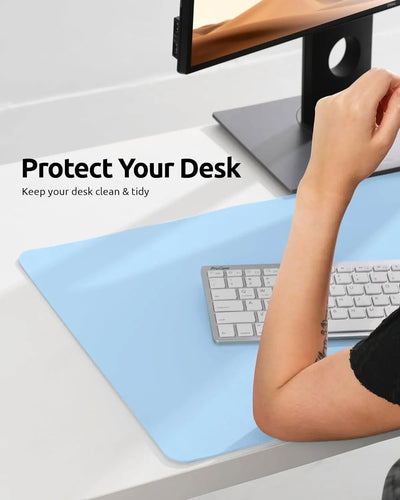 Office Desk Mat,Non-Slip PU Leather Desk Blotter, Computer Desk Pad, Waterproof Desk Writing Pad for Office and Home 60cm x 35cm - Slobuy