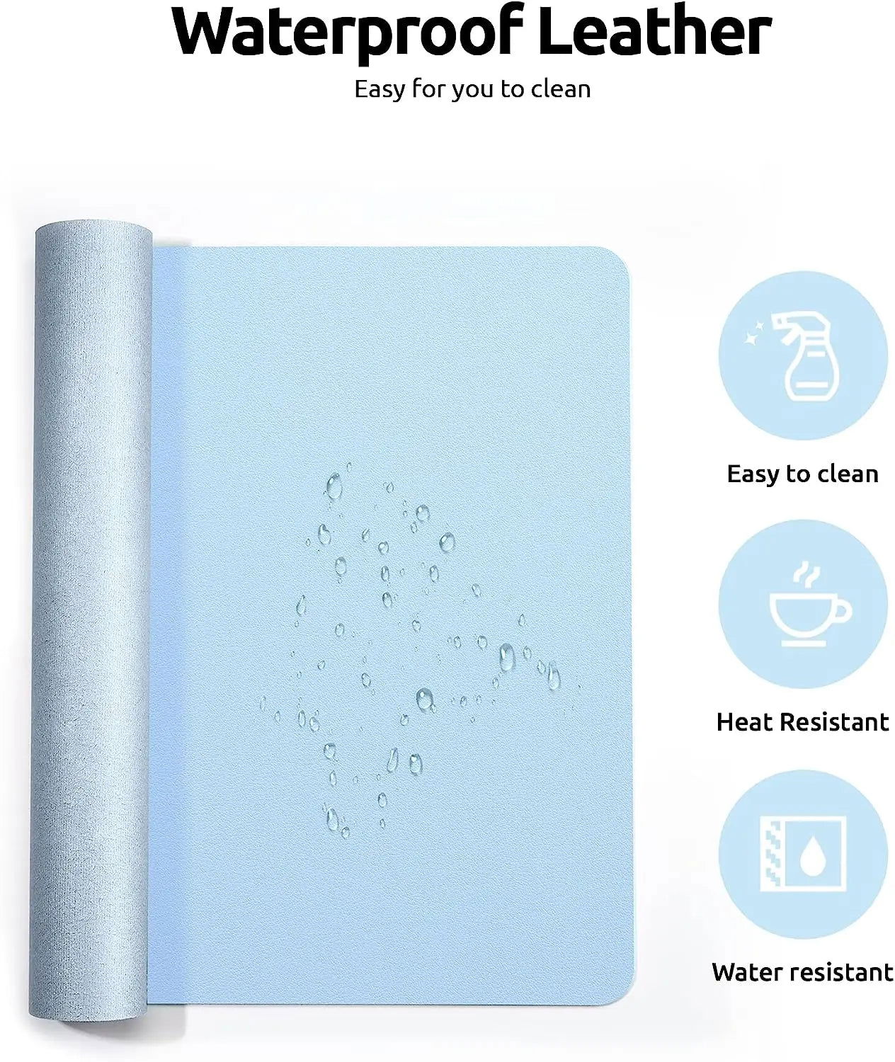 Office Desk Mat,Non-Slip PU Leather Desk Blotter, Computer Desk Pad, Waterproof Desk Writing Pad for Office and Home 60cm x 35cm - Slobuy