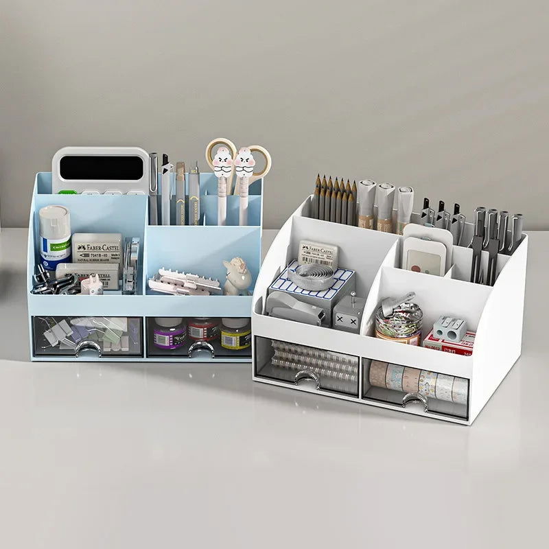 Office Desktop Storage Box Organizer Transparent Small Drawer Storage Cabinet Student Desk Stationery Sundries Organizer Boxes - Slobuy