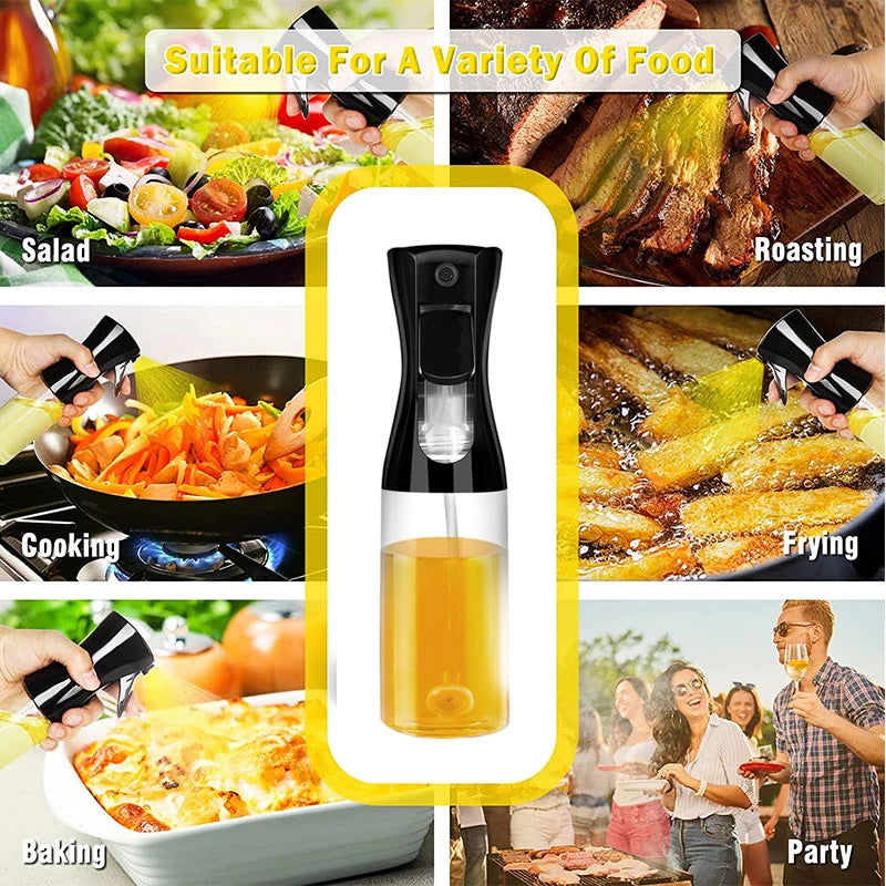 Oil Spray Bottle for Cooking Kitchen Olive Oil Sprayer for Camping BBQ Baking Vinegar Soy Sauce 200ml 300ml - Slobuy