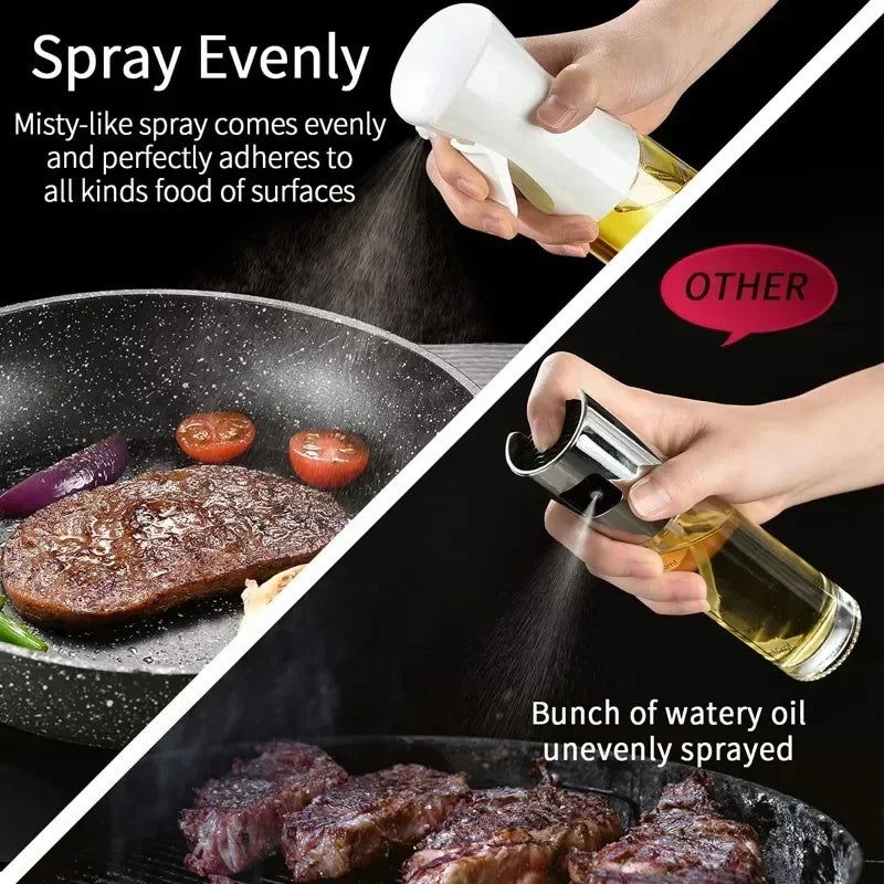Oil spray sprayer Bottle for Cooking Kitchen Olive Oil Sprayer for Camping BBQ Baking Vinegar Soy Sauce 200ml 300ml 500ml - Slobuy