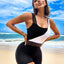 One Piece Swimsuit Women Push Up Swimming Suit patchwork Bathing Suit High waist Beachwear Monokini One Piece Swimwear Women - Slobuy