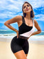 One Piece Swimsuit Women Push Up Swimming Suit patchwork Bathing Suit High waist Beachwear Monokini One Piece Swimwear Women - Slobuy