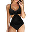 One Piece Tankini Swimwear 2023 New Solid Halter Plus Size Brazil Beach Push-Up Bathing Suit High Waist Bodysuit Monokini bikini - Slobuy