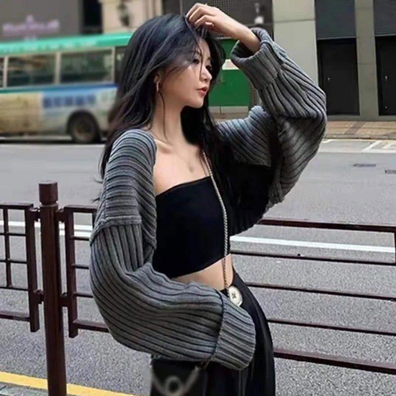 Open Front Solid Color WomenBolero Shrug Cardigan Cropped Casual Bolero for Everyday Date Nights Parties - Slobuy
