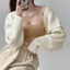 Open Front Solid Color WomenBolero Shrug Cardigan Cropped Casual Bolero for Everyday Date Nights Parties - Slobuy