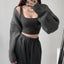 Open Front Solid Color WomenBolero Shrug Cardigan Cropped Casual Bolero for Everyday Date Nights Parties - Slobuy