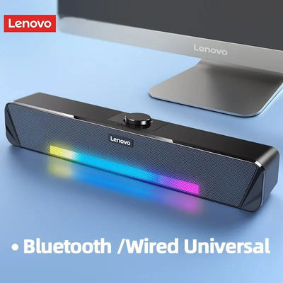 Original Lenovo TS33 Wired and Bluetooth 5.0 Speaker 360 Home Movie Surround Sound Bar Audio Speaker For Desk Computer Subwoofer - Slobuy